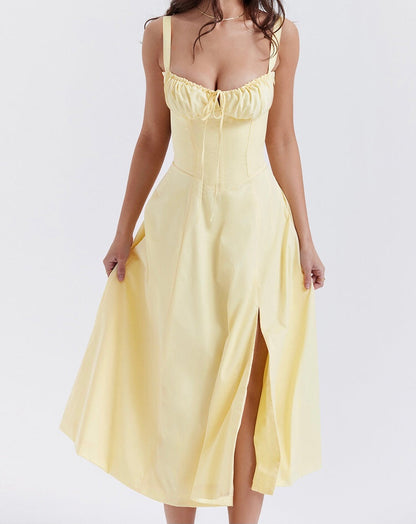 Carmen Buttercup Bustier Sundress-Luxandluxy