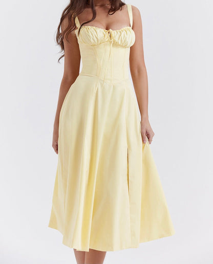 Carmen Buttercup Bustier Sundress-Luxandluxy