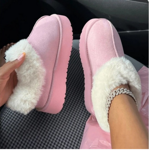 Casual Ankle Fur Shoes-Luxandluxy