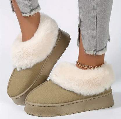 Casual Ankle Fur Shoes-Luxandluxy