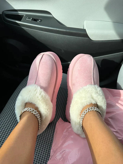 Casual Ankle Fur Shoes-Luxandluxy