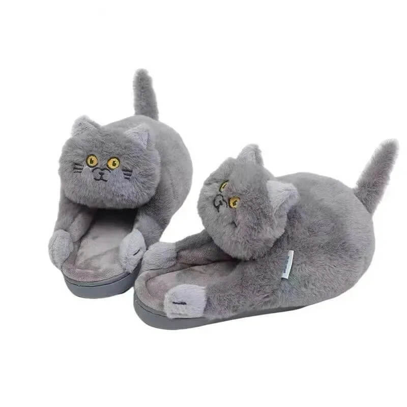 Cat Slippers-Luxandluxy