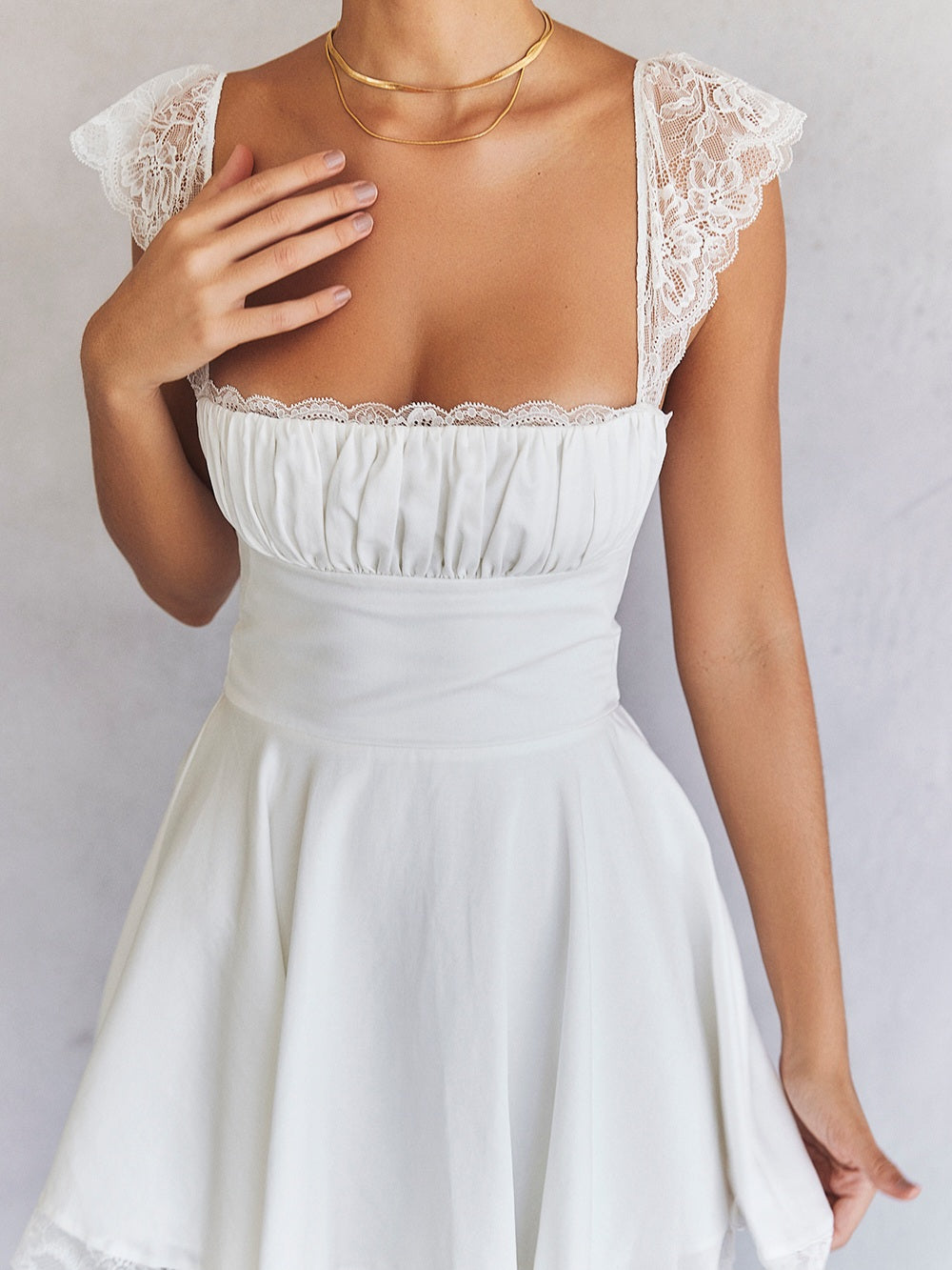 Kaia Ivory A-Line Mini Dress