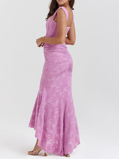 Cesca Rose Pink Floral Maxi Dress