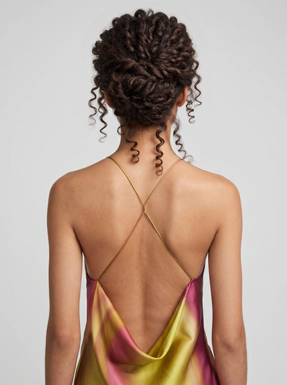Lily Bloom Halter-Neck Maxi Dress