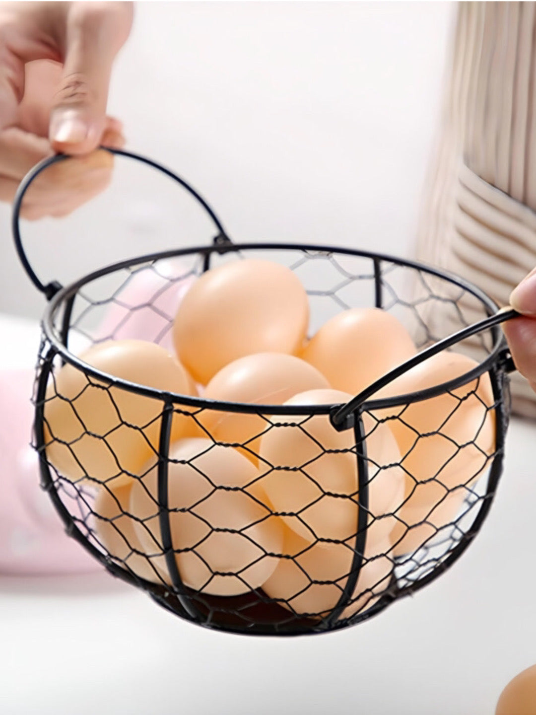 Chicken Ceramic Lid Egg Basket-Luxandluxy