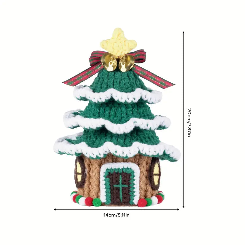 Christmas Tree House Crochet Pattern DIY Kit with Tutorials-Luxandluxy