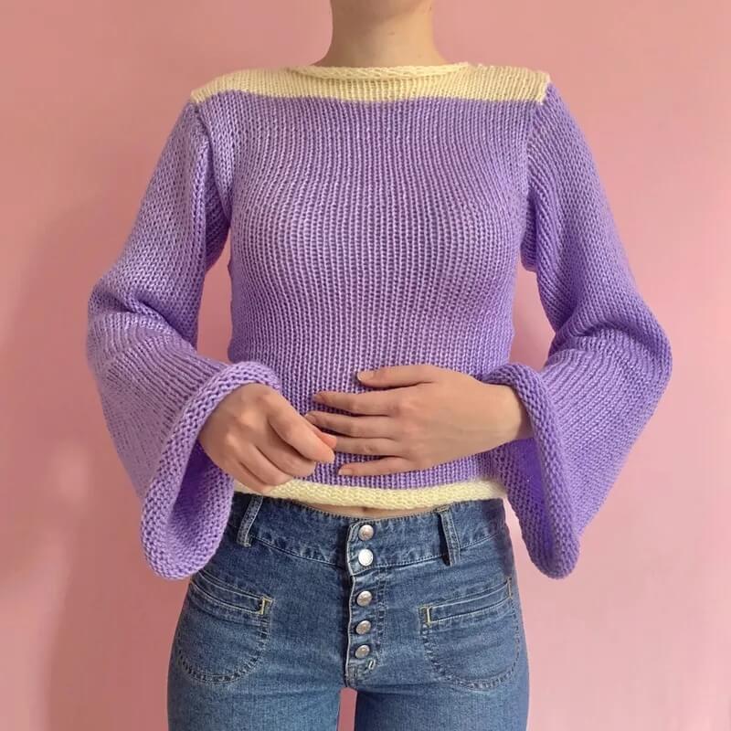 Colorful Knitted Sweaters-Luxandluxy