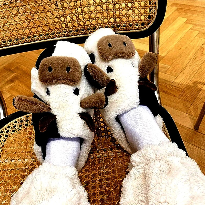 Cow Slippers-Luxandluxy