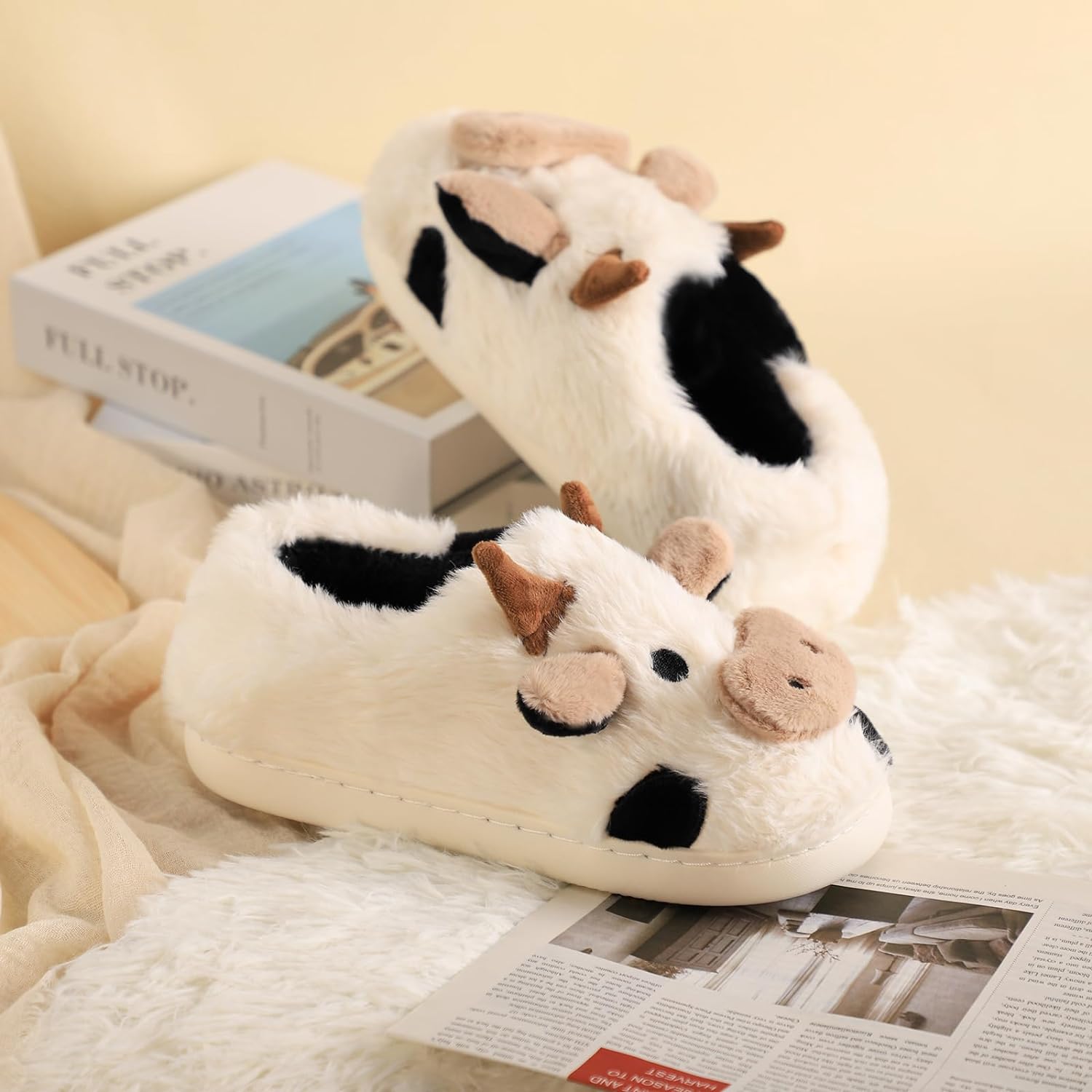 Cow Slippers-Luxandluxy