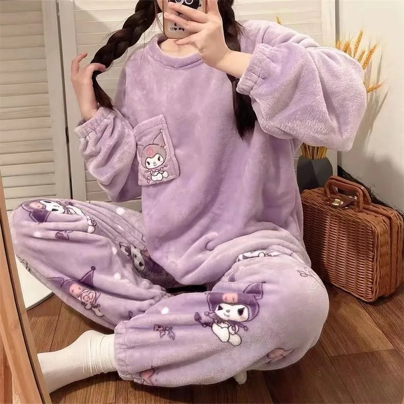 Cozy Sanrio Pajama Sets-Luxandluxy