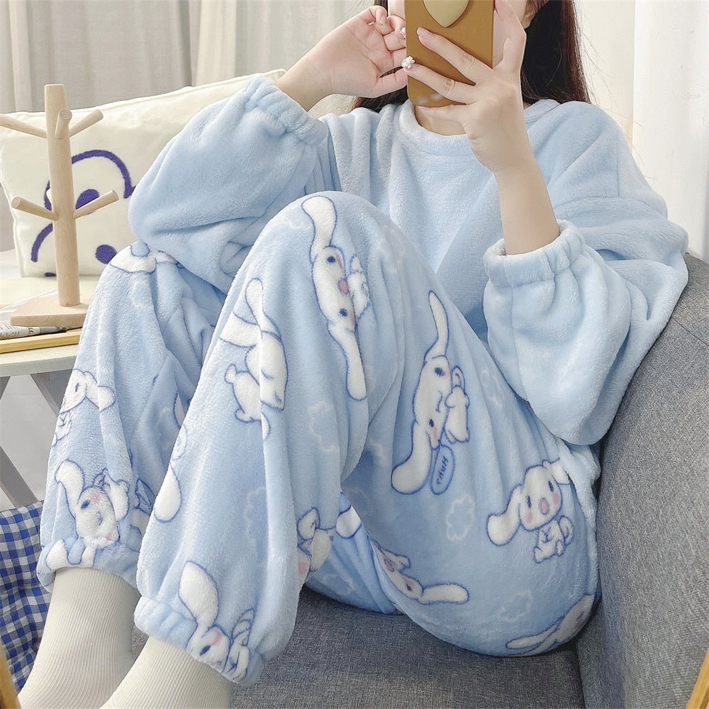 Cozy Sanrio Pajama Sets-Luxandluxy