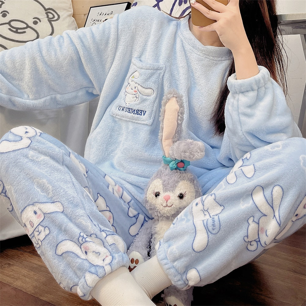 Cozy Sanrio Pajama Sets-Luxandluxy