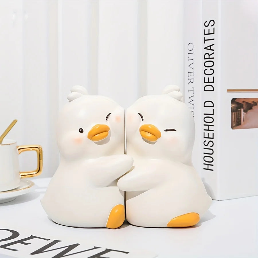 Cute Hug Ducks Bookends-Luxandluxy