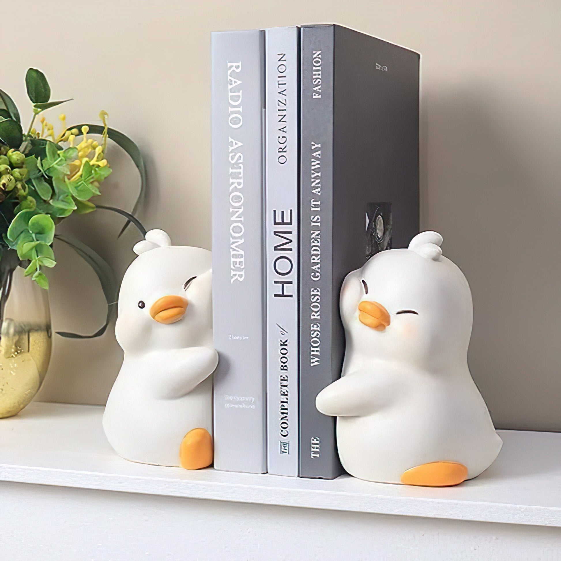 Cute Hug Ducks Bookends-Luxandluxy