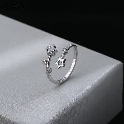 CZ Star Open Ring-Luxandluxy