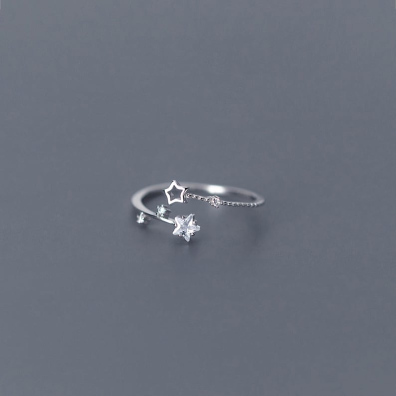 CZ Star Open Ring – Luxandluxy