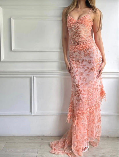 Delilah Maxi Dress in Pink (PRE-ORDER)-Luxandluxy