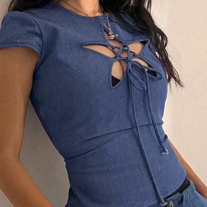 Denim Star Top-Luxandluxy