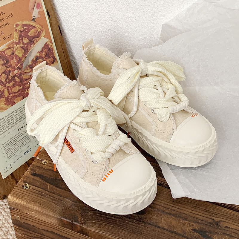 Distressed Platform Sneakers-Luxandluxy