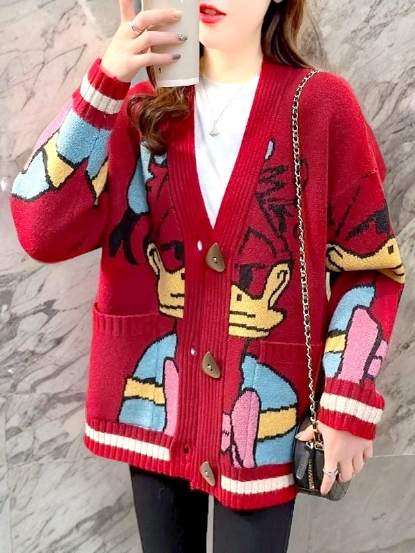 Donald Duck Cardigan-Luxandluxy