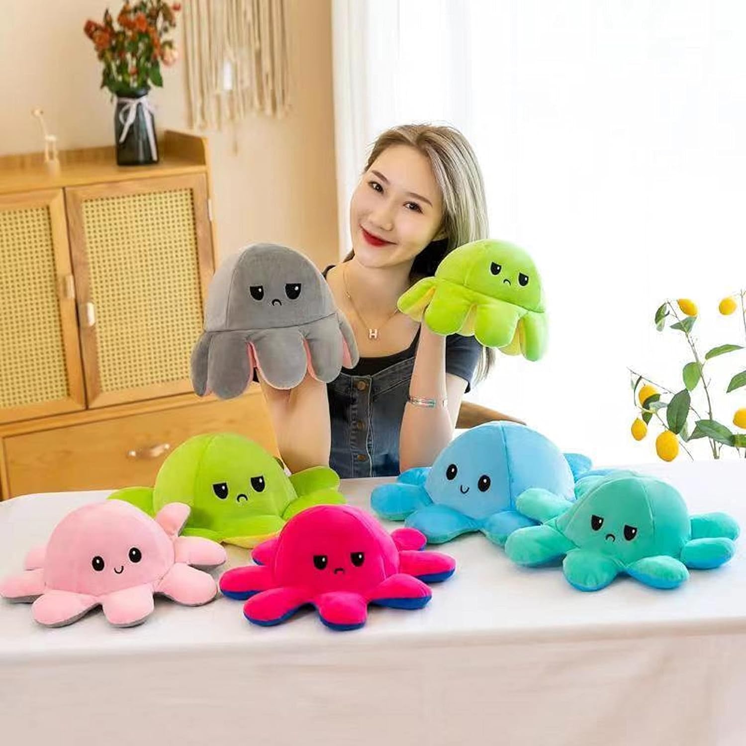 Double Sided Octopus Plush-Luxandluxy