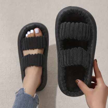 Double Strap Cozy Slippers