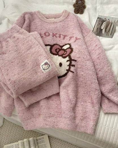 Hello Kitty Marshmallow Fuzzy Pajama Set