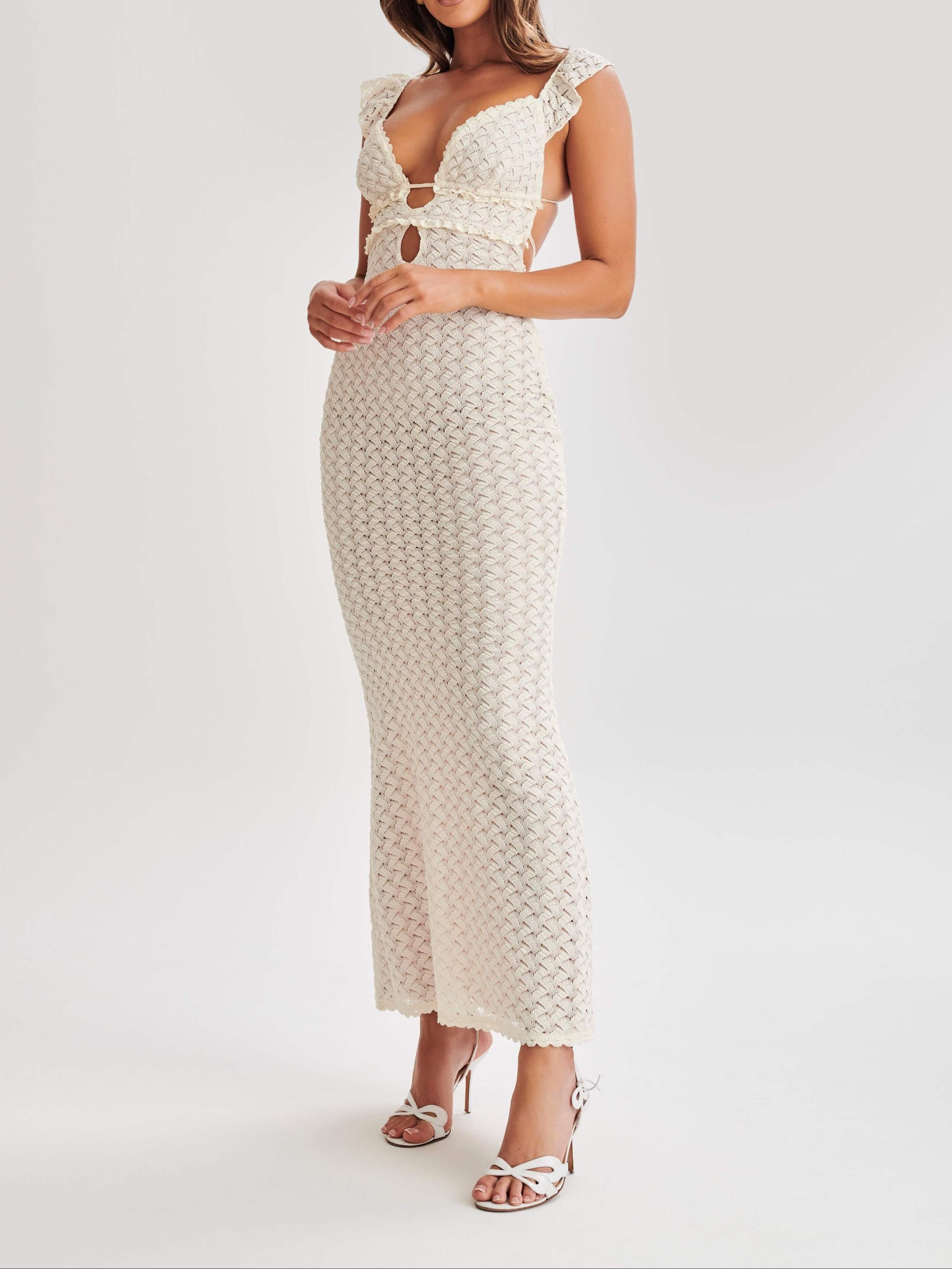 Ezra Lace Maxi Dress-Luxandluxy