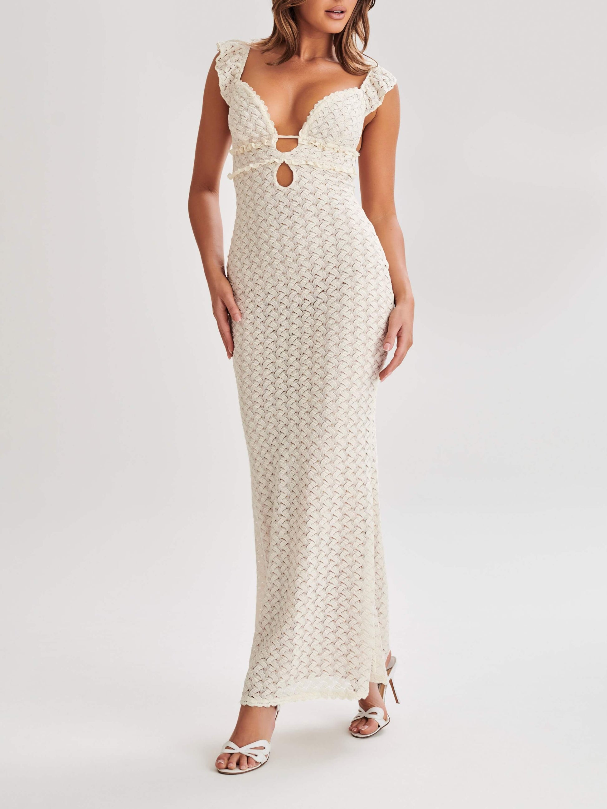 Ezra Lace Maxi Dress-Luxandluxy