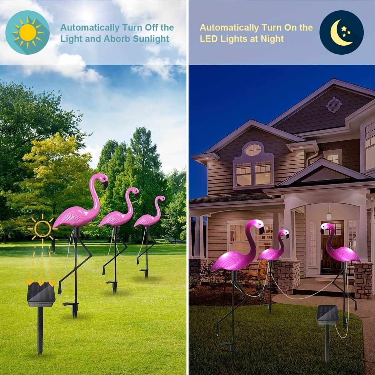 Flamingo LED Solar Stake Lights-Luxandluxy