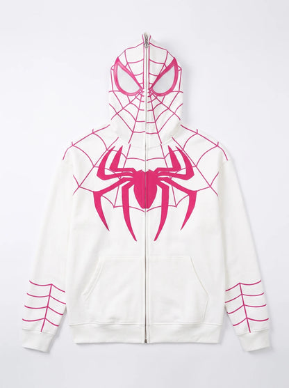 Spidey Web Full Zip Up Hoodie