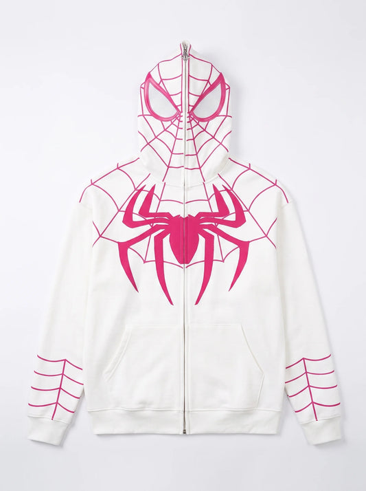 Spidey Web Full Zip Up Hoodie