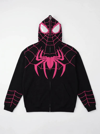 Spidey Web Full Zip Up Hoodie