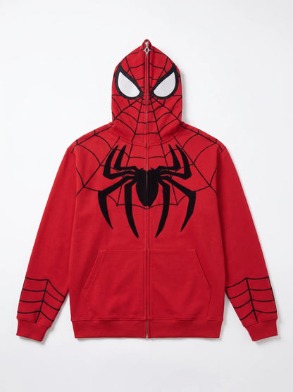 Spidey Web Full Zip Up Hoodie