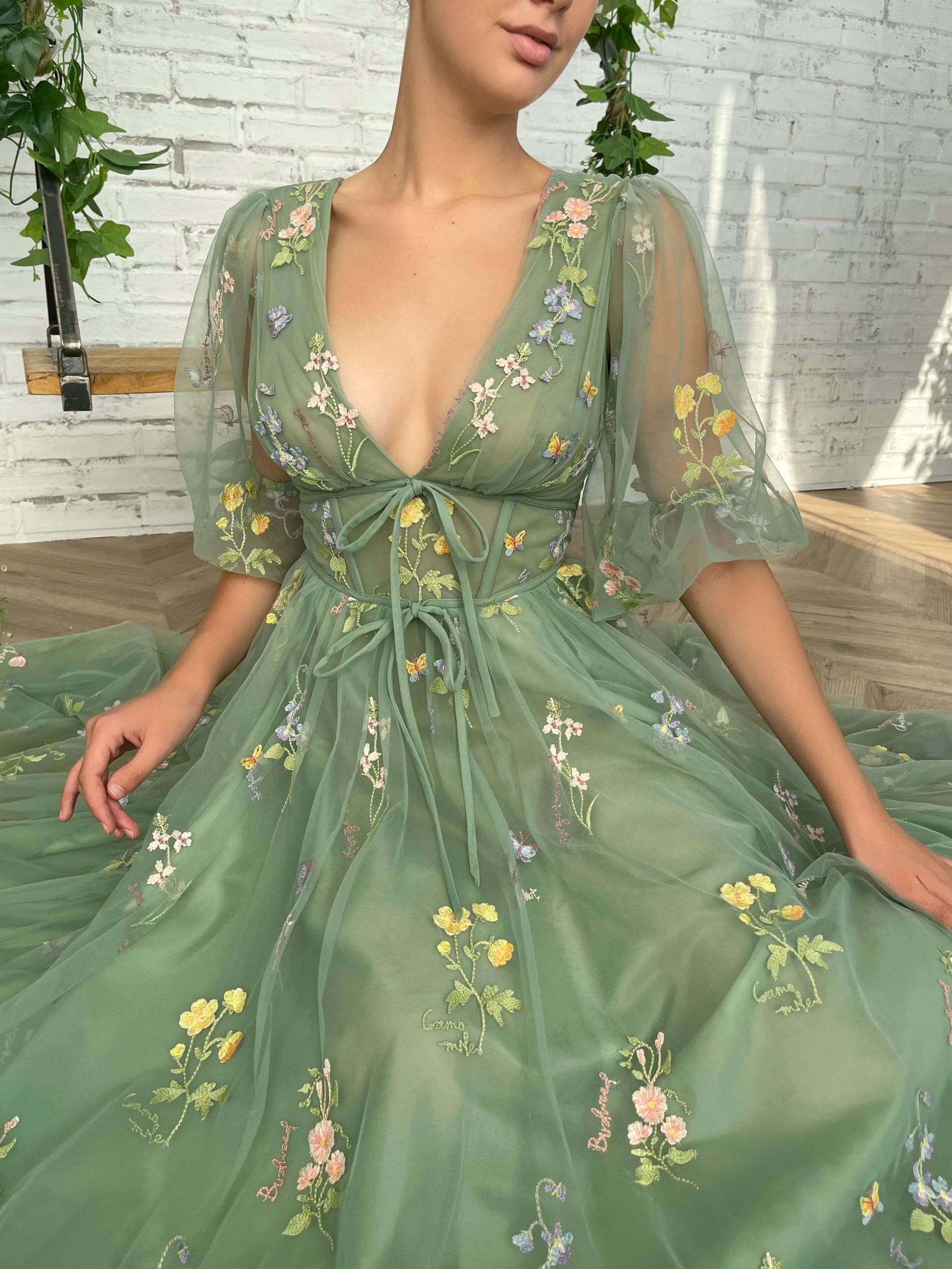 Flourishing Meadow Midi Dress-Luxandluxy