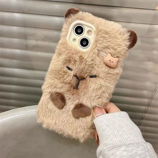 Fluffy Capybara iPhone Case