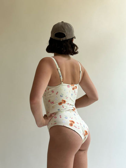 Fruit Print Daily Swimsuit-Luxandluxy