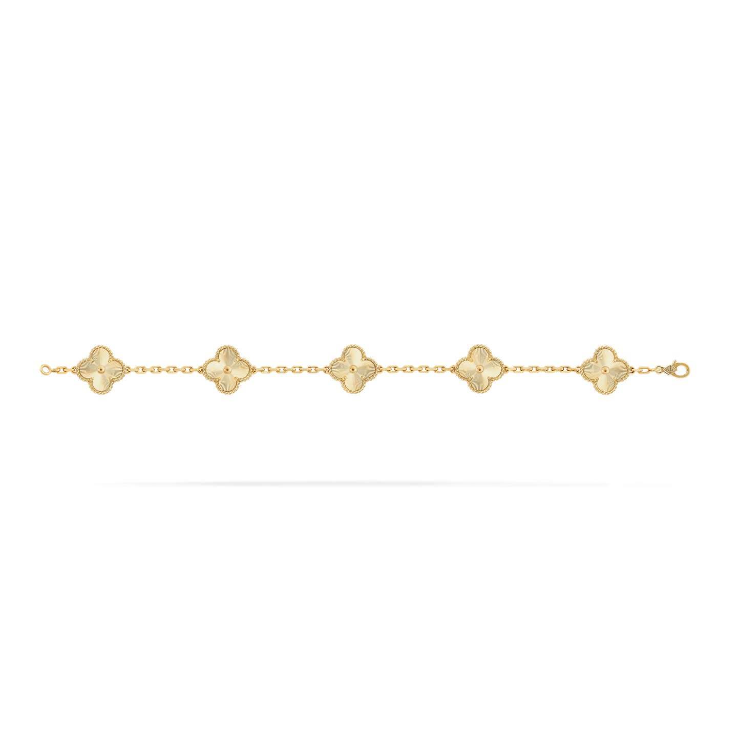 Full Gold 5 Motif Clover Bracelet-Luxandluxy