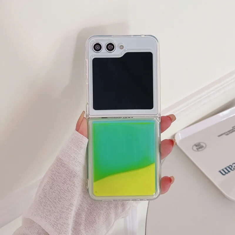 Glow in Dark Quicksand Z Flip 5 Case-Luxandluxy