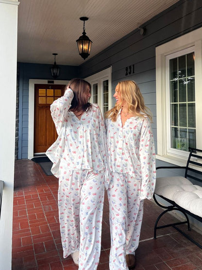 Go Slow Summer Berries Pajama Set-Luxandluxy