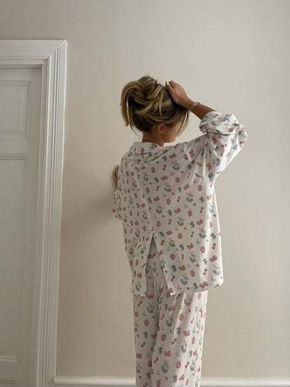 Go Slow Summer Berries Pajama Set-Luxandluxy