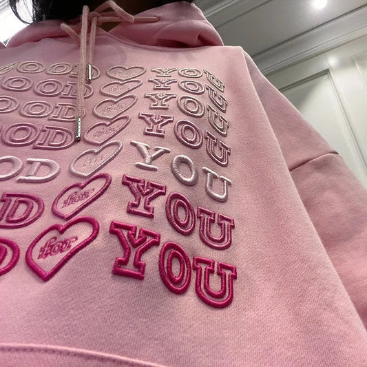 Good for You Heart Hoodie-Luxandluxy