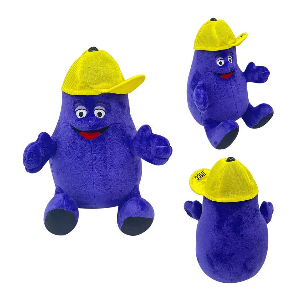 Grimace Plush with Yellow Cap-Luxandluxy