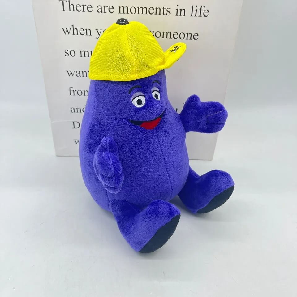 Grimace Plush with Yellow Cap-Luxandluxy