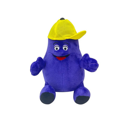 Grimace Plush with Yellow Cap-Luxandluxy