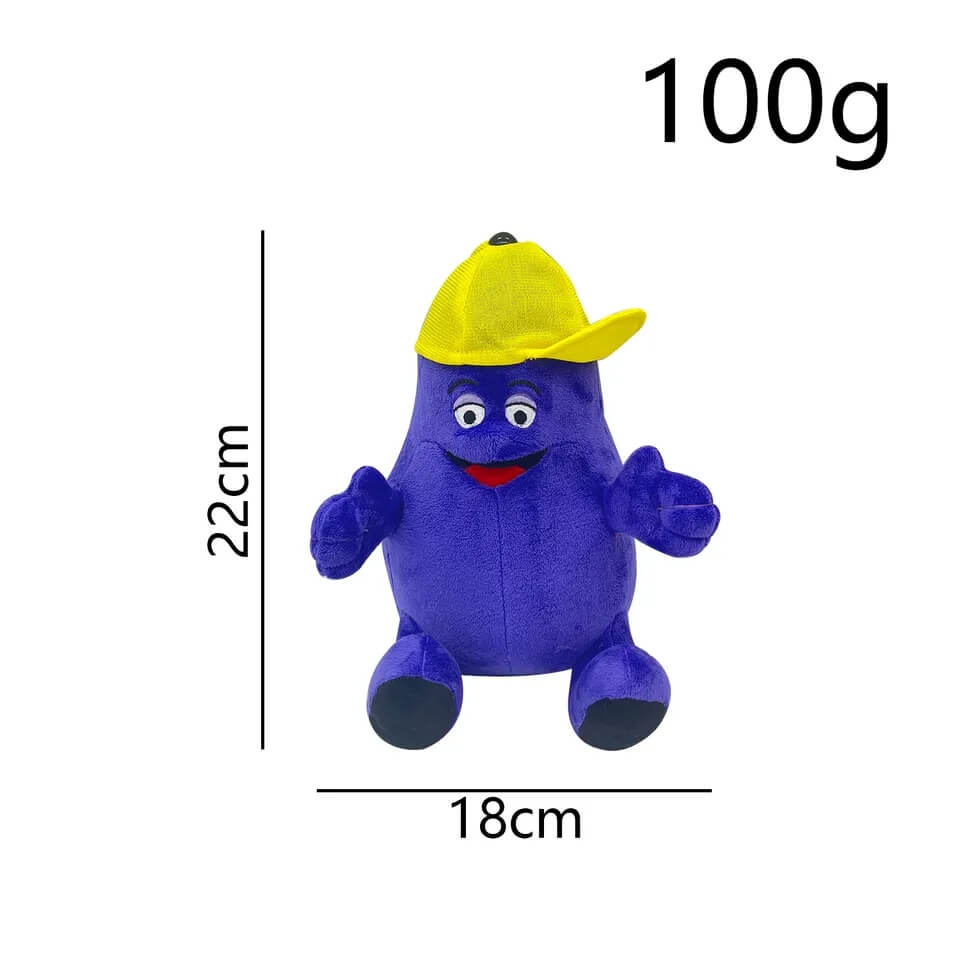 Grimace Plush with Yellow Cap-Luxandluxy