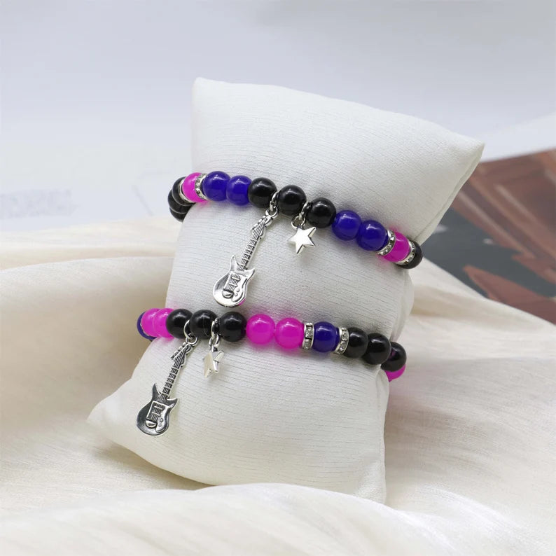 Guitar Star Beaded BFF Bracelets-Luxandluxy