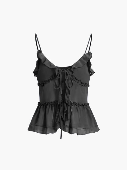 Halter Ruffled Pleated Top-Luxandluxy