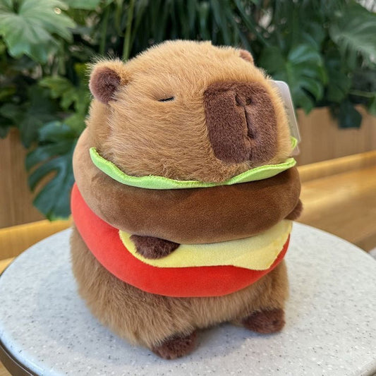 Burger Capybara Plush Toy-Luxandluxy